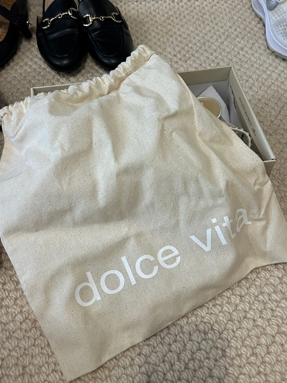 Dolce Vita White Pearl-Trim Pointed Toe Flats - Picture 2 of 4